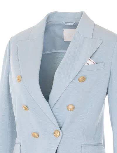 Circolo 1901 Double Breasted Jacket In Blue