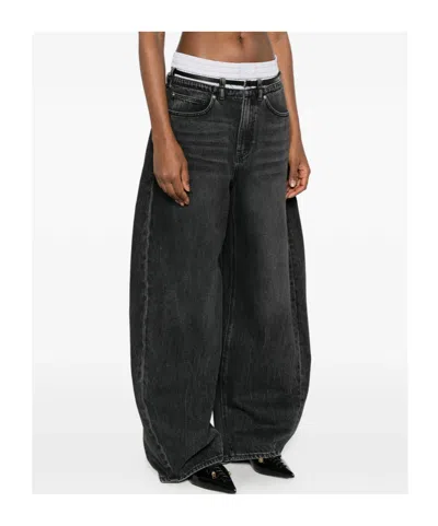 Alexander Wang Belt-loop Belted Jeans In Black