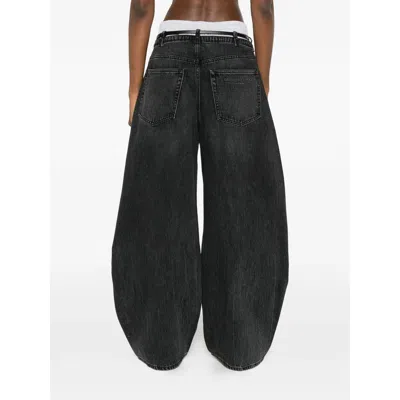 Alexander Wang Belt-loop Belted Jeans In Black