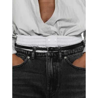 Alexander Wang Belt-loop Belted Jeans In Black