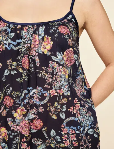 Papinelle Layla Floral Cotton Nightgown In Blue