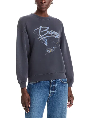 Anine Bing Vintage-inspired Graphic Eagle Sweatshirt In Blue