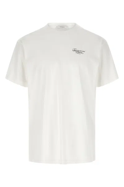 Givenchy Men White Crew Neck T-shirt With Logo On Front And Back In Cotton Man In White