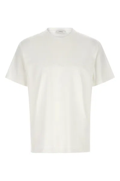 Givenchy Men White Crew Neck T-shirt With Logo On Front And Back In Cotton Man In White