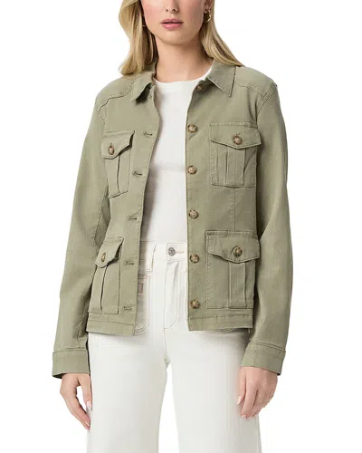 Paige Stacey Button-up Military Jacket In Green