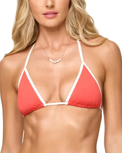 L*space Aspen Bikini Top In Flame Cream In Red