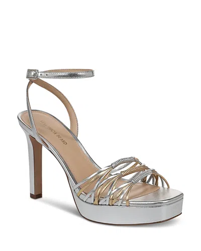 Veronica Beard Beverlee Ankle Strap Platform Sandal In Gray
