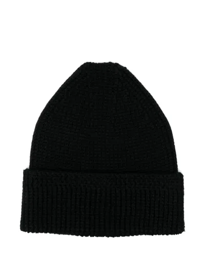 Visvim Label-detail Beanie In Black