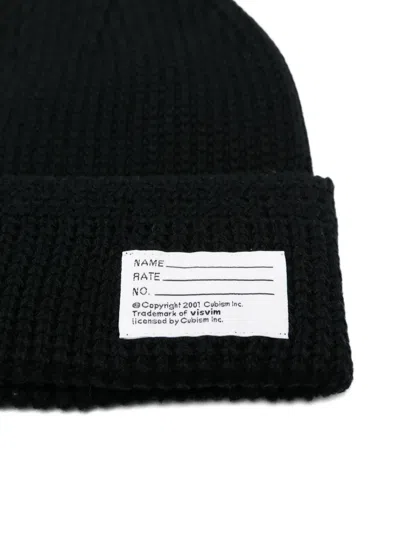 Visvim Label-detail Beanie In Black