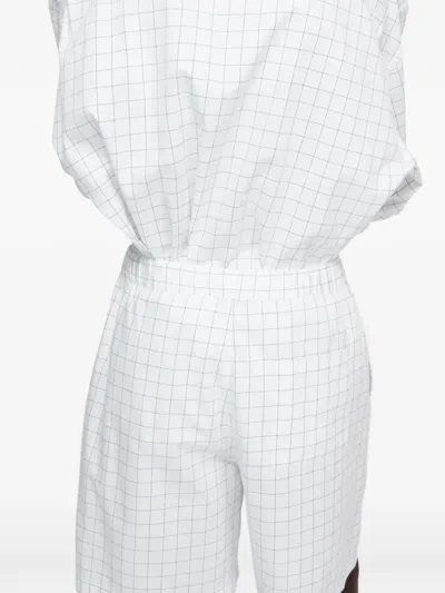 Acne Studios Grid Shorts In White