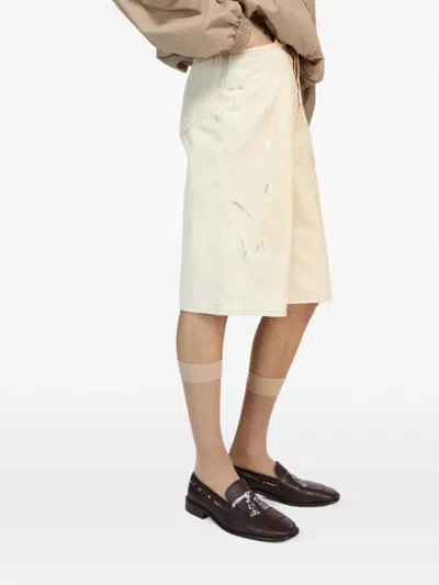 Acne Studios Patch Shorts In Neutral