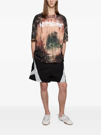 Acne Studios Graphic T-shirt In Brown