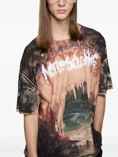 Acne Studios Graphic T-shirt In Brown