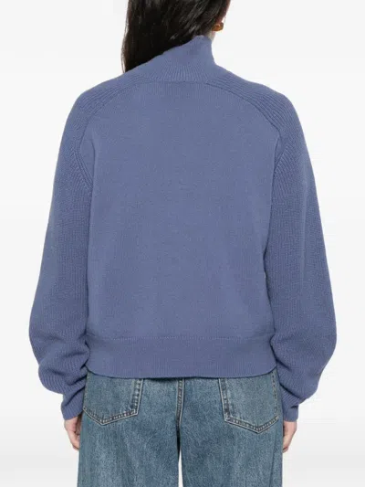 Bompard Buttoned Sweater In Blue