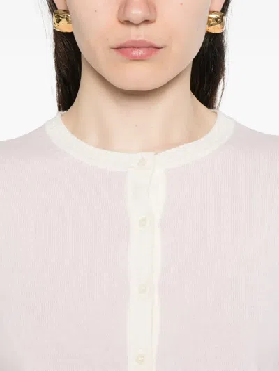 Bompard Buttoned Cardigan In Pink