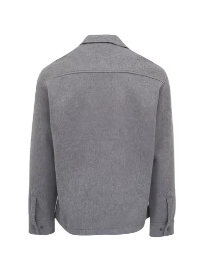Peter Millar Flap-pocket Collared Jacket In Gray