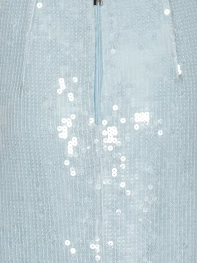 Rotate Birger Christensen Rotate High-waisted Sequin Mini Skirt For Elevated Occasions In Blue
