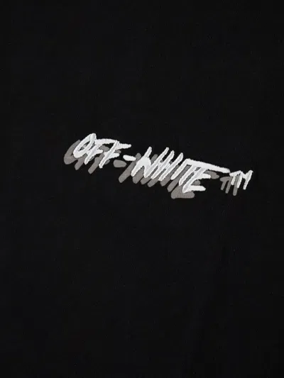 Off-white Slim Fit Scratch Arrow Graphic T-shirt In Black