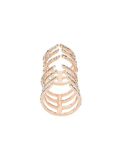 Shop Federica Tosi 'hook' Ring In Metallic