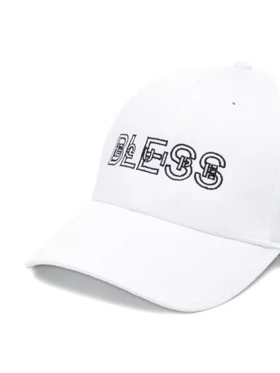 Bless Embroidered Cap In White
