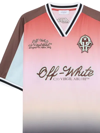 Off-white Soccer Raglan T-shirt Gradient Graphic In Multi
