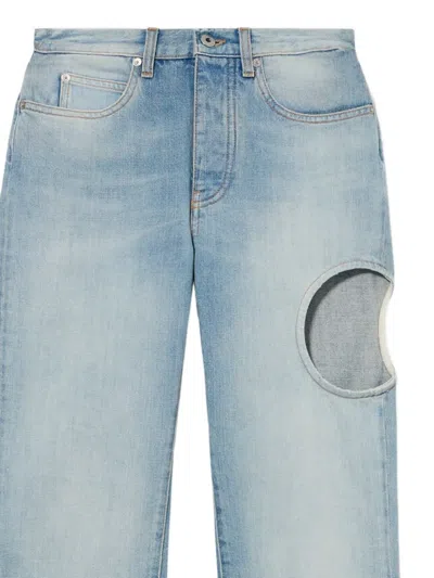 Off-white New Meteor Distressed Jeans Size 26 In Blue