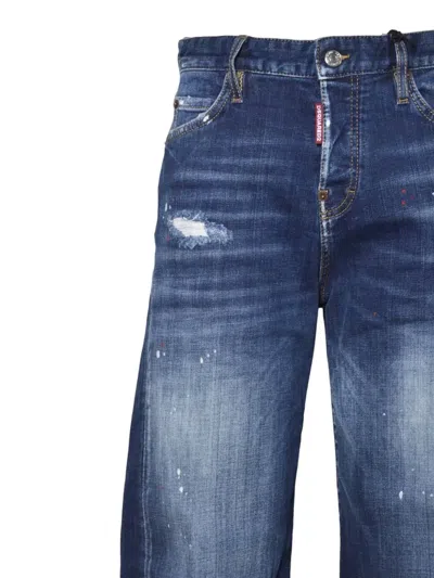 Dsquared2 Distressed Jeans In Blue