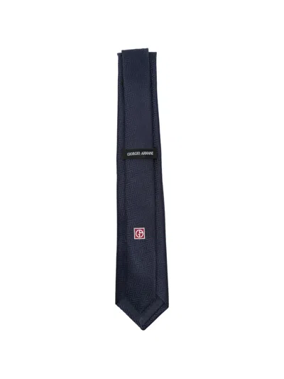 Giorgio Armani Patterned Tie In Blue