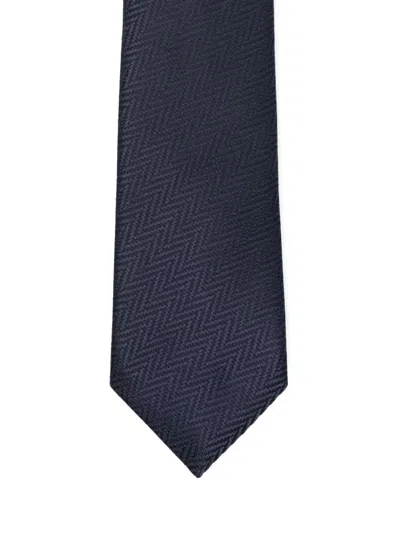 Giorgio Armani Patterned Tie In Blue