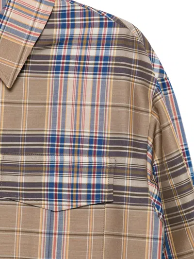 System Checked Pocket Shirt In Neutral