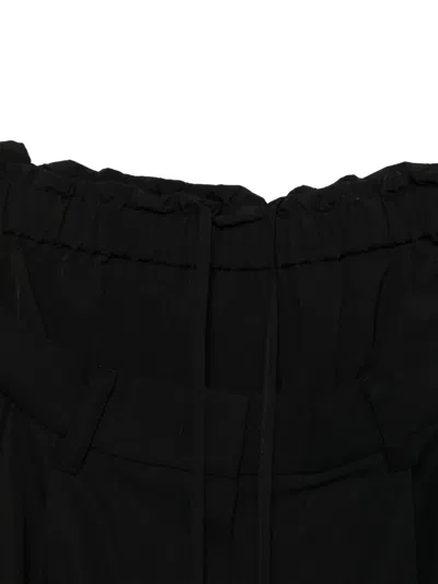 System Belt-loop Drawstring Trousers In Black