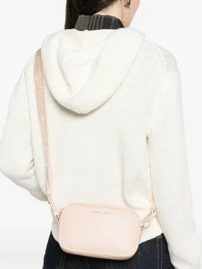 Emporio Armani Camera Shoulder Bag Adjustable Strap Design In Pink