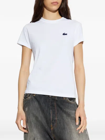 Lacoste T Shirt In Soft Cotton Relaxed Fit In White