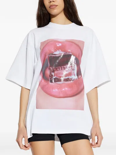 Alexander Wang Cube Oversized T-shirt In White