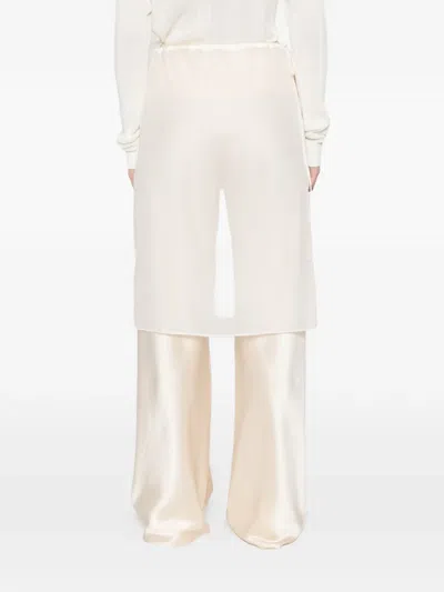 Dunst Drawstring Midi Skirt In White