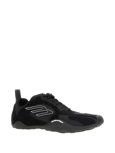 Balenciaga Black Canvas And Corduroy Monday Ultra Sneakers In Black