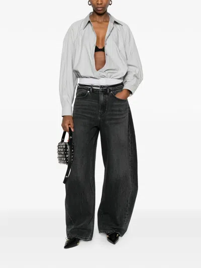 Alexander Wang Belt-loop Belted Jeans In Black