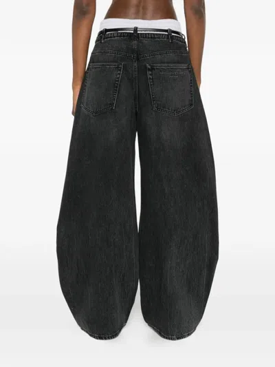 Alexander Wang Belt-loop Belted Jeans In Black
