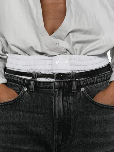 Alexander Wang Belt-loop Belted Jeans In Black