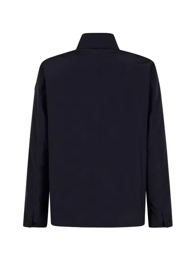 Moncler Button-up Patch-pockets Jacket In Blue