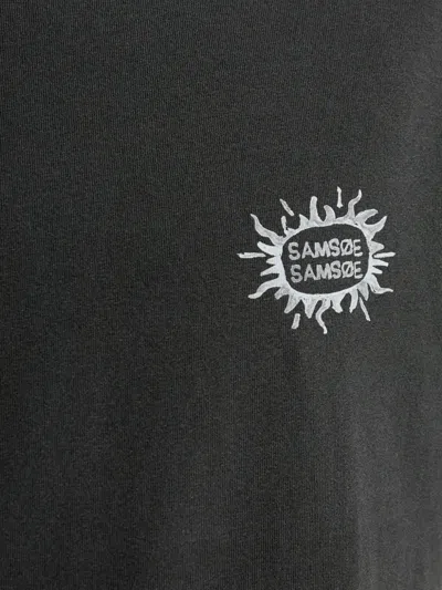 Samsoe & Samsoe Graphic-print T-shirt In Black