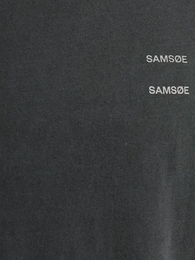 Samsoe & Samsoe Logo-detail T-shirt In Gray