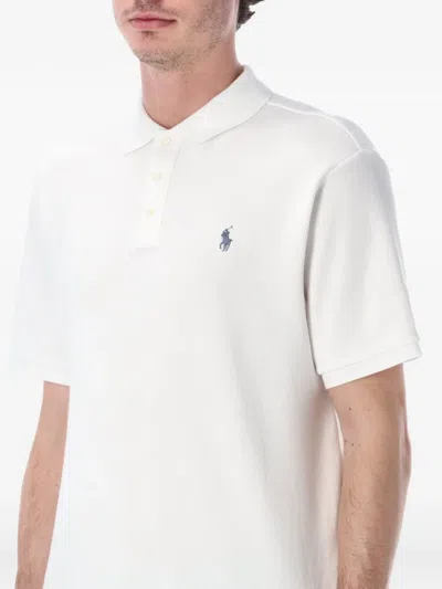 Polo Ralph Lauren Cotton Polo Shirt With Frontal Embroidered Logo In White