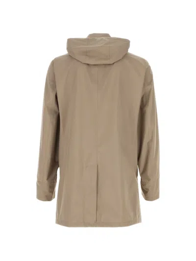Herno Cappuccino Polyester Jacket In Neutral