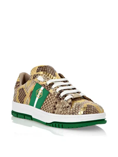 Philipp Plein Python-leather Sneakers In Multi