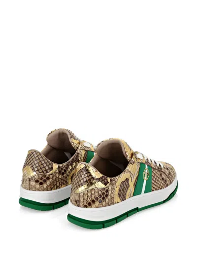 Philipp Plein Python-leather Sneakers In Multi