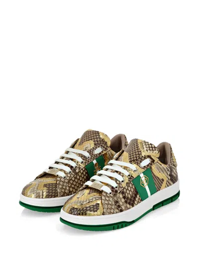Philipp Plein Python-leather Sneakers In Multi