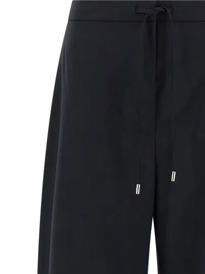 Max Mara Corone Drawstring Trousers In Black