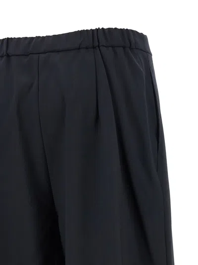 Max Mara Corone Drawstring Trousers In Black