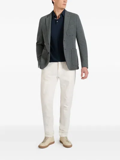 Slowear Micro-patterned Blazer In Blue